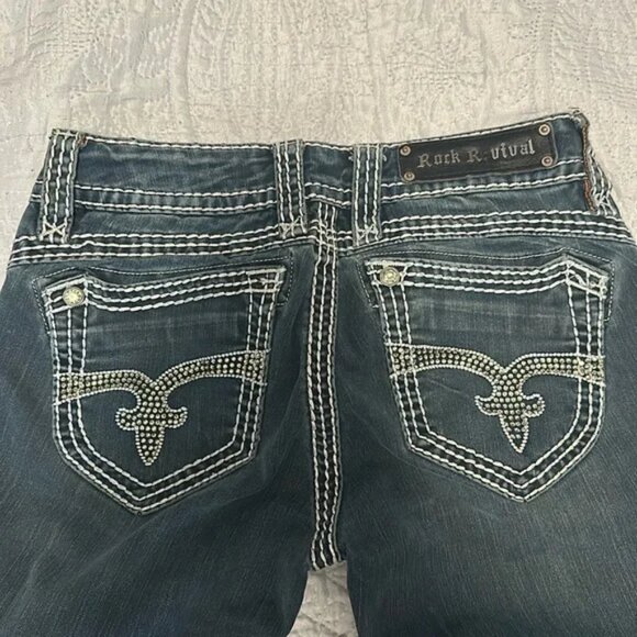 56. Rock Revival Aida Skinny Jeans Sz 27 - Picture 5 of 5